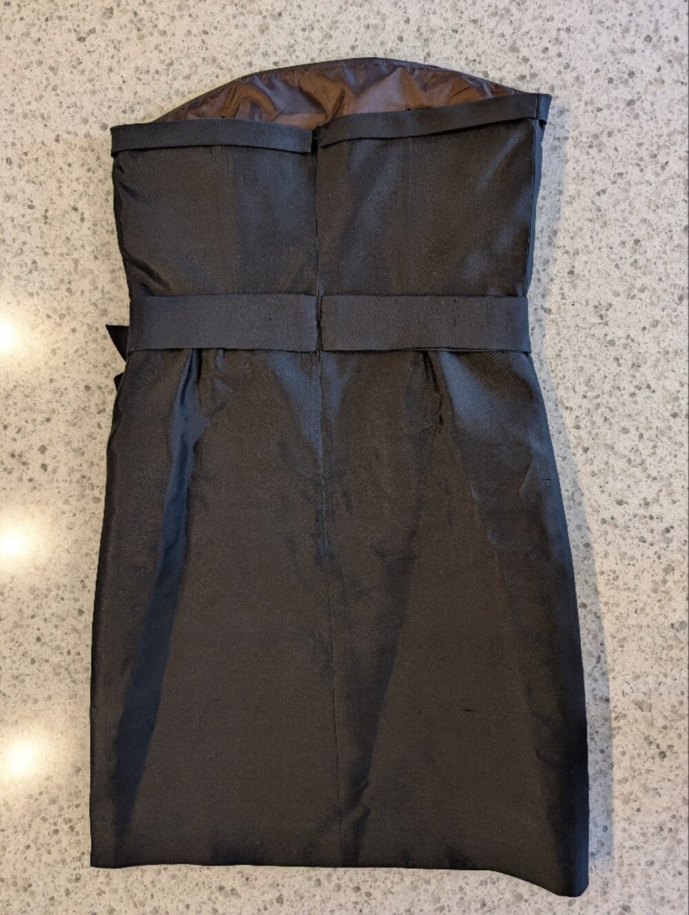 Kate Spade Small Formal Dress Black Fitted Mini Strapless Bow Wedding Luxury - Picture 12 of 16